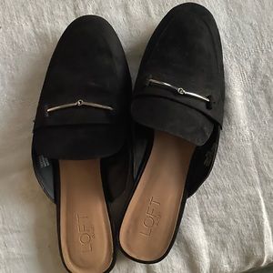 Loft Suede Loafer Flat Mule
